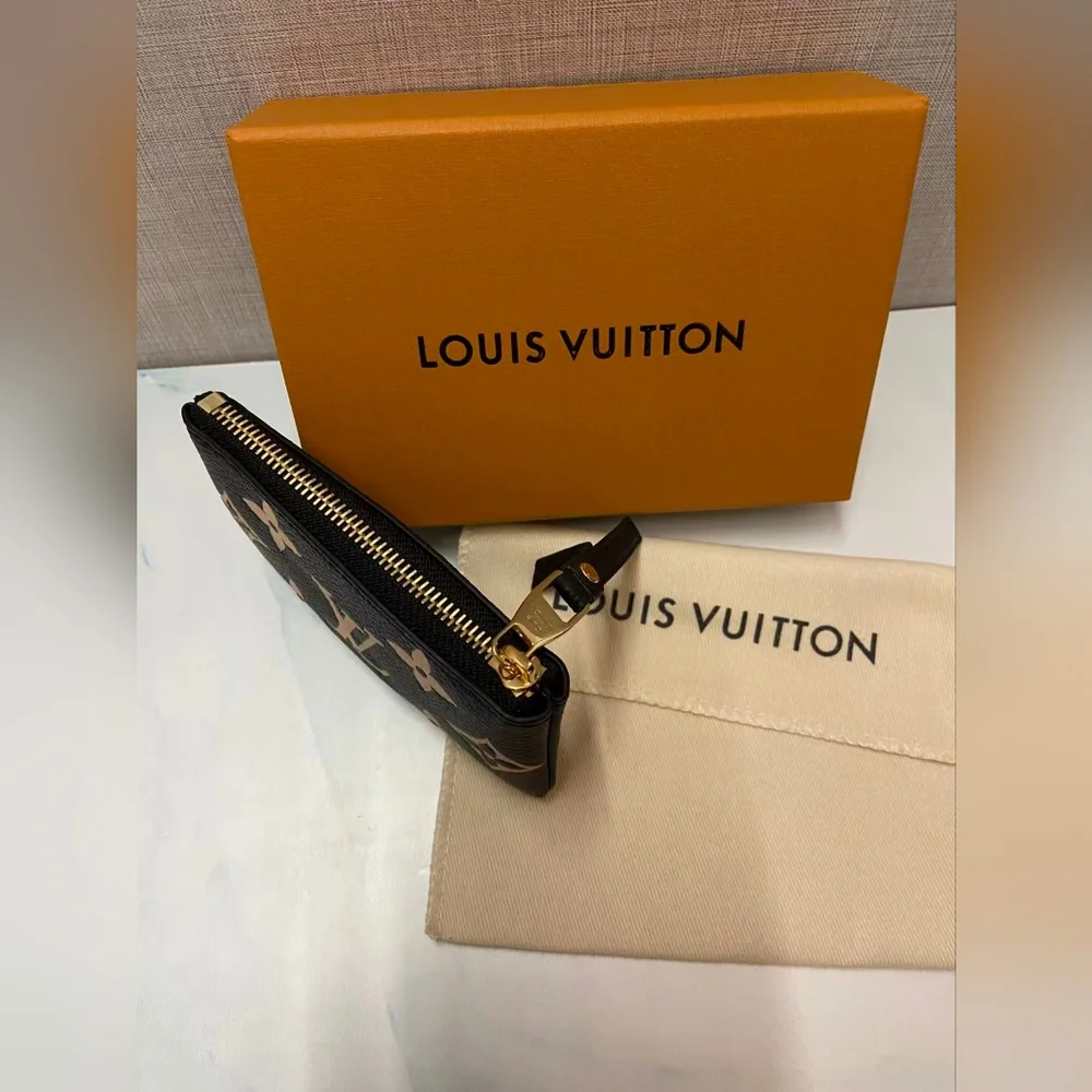 Louis Vuitton Monogram Large Patch Coin Pouch - Black & Beige